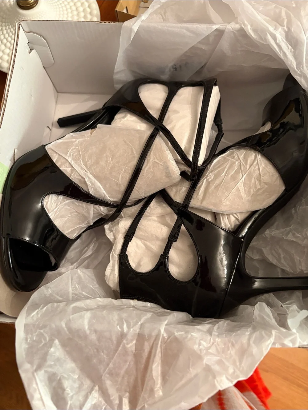 Michael Kors Black Patent Leather Strappy High Heel Sandals